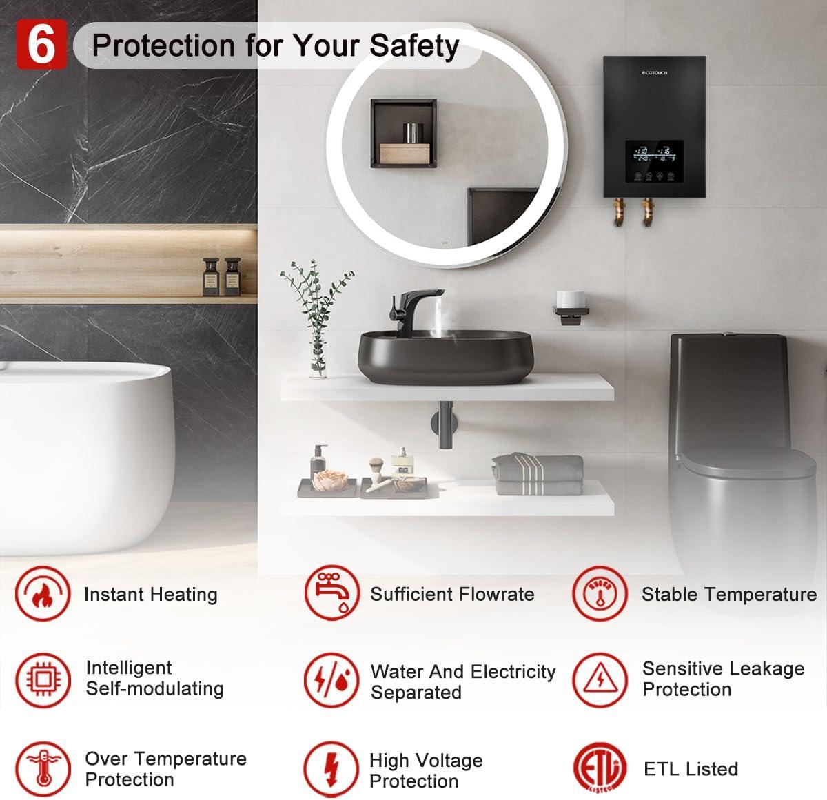 Our Honest Take on ECOTOUCH 9kW Tankless Electric Heater